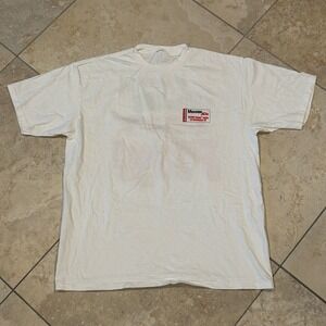 Vintage Diamond Monster 3DII Gaming Shirt Men L White Humor Tee Short Sleeve